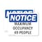 Signmission Maximum Occupancy 49 People, 10 in W x Rectangle, Vinyl Decal OS-2PACK-NS-D-710-L-15946 - alternate 1